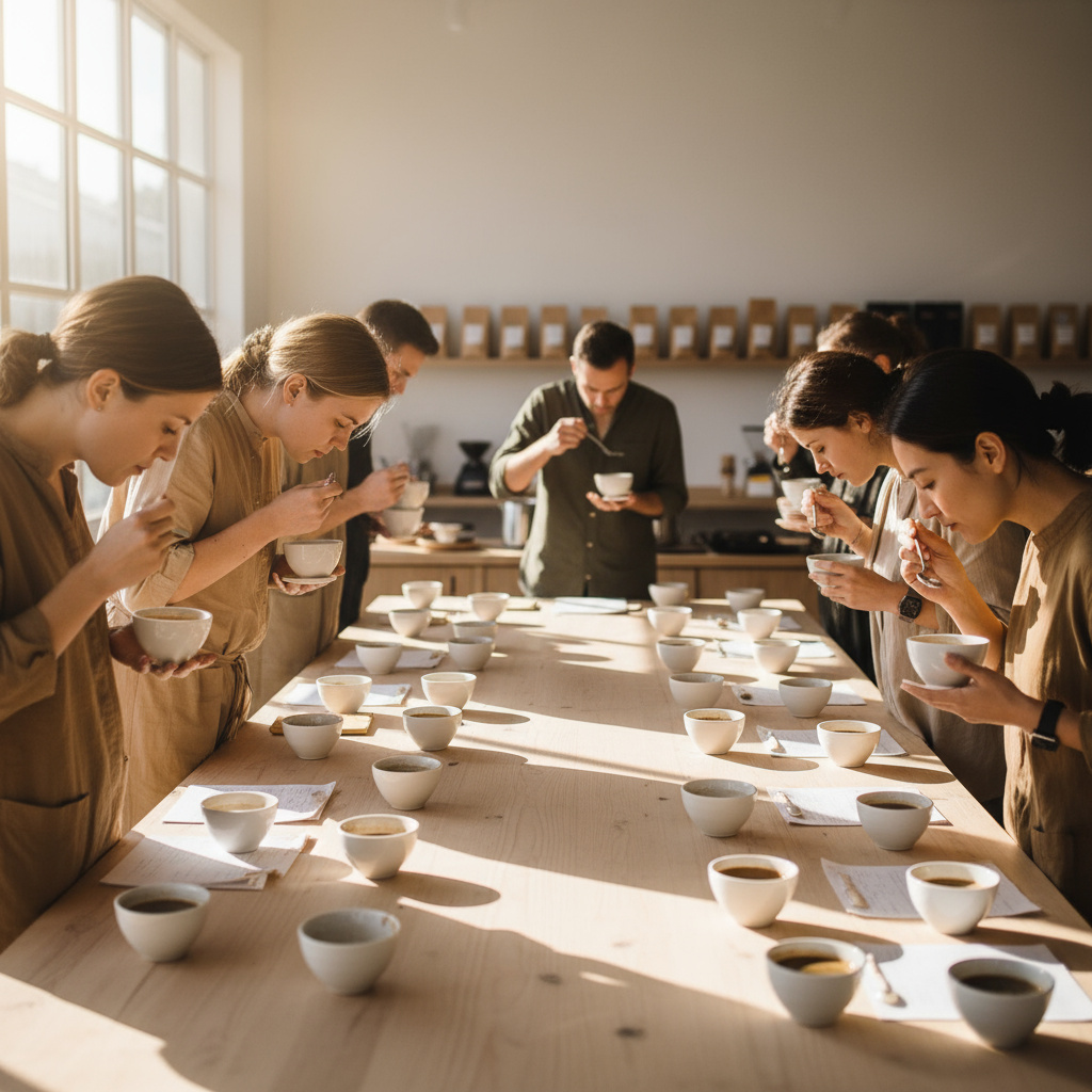 Sesión de cupping guiada en Café Tonic Barcelona